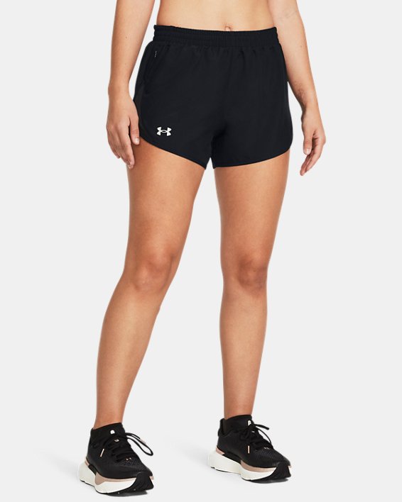 Women's UA Fly-By 3" Shorts, Black, pdpMainDesktop image number 0